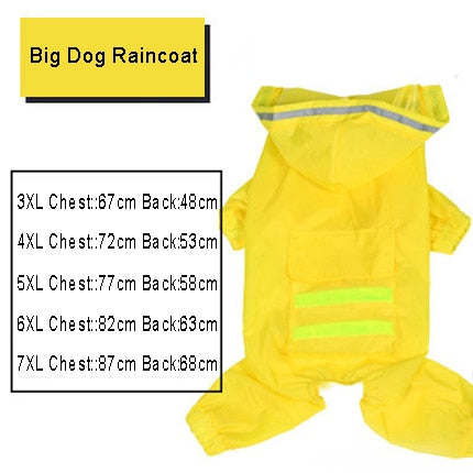 HOOPET Raincoat Jumpsuit for Big Dogs