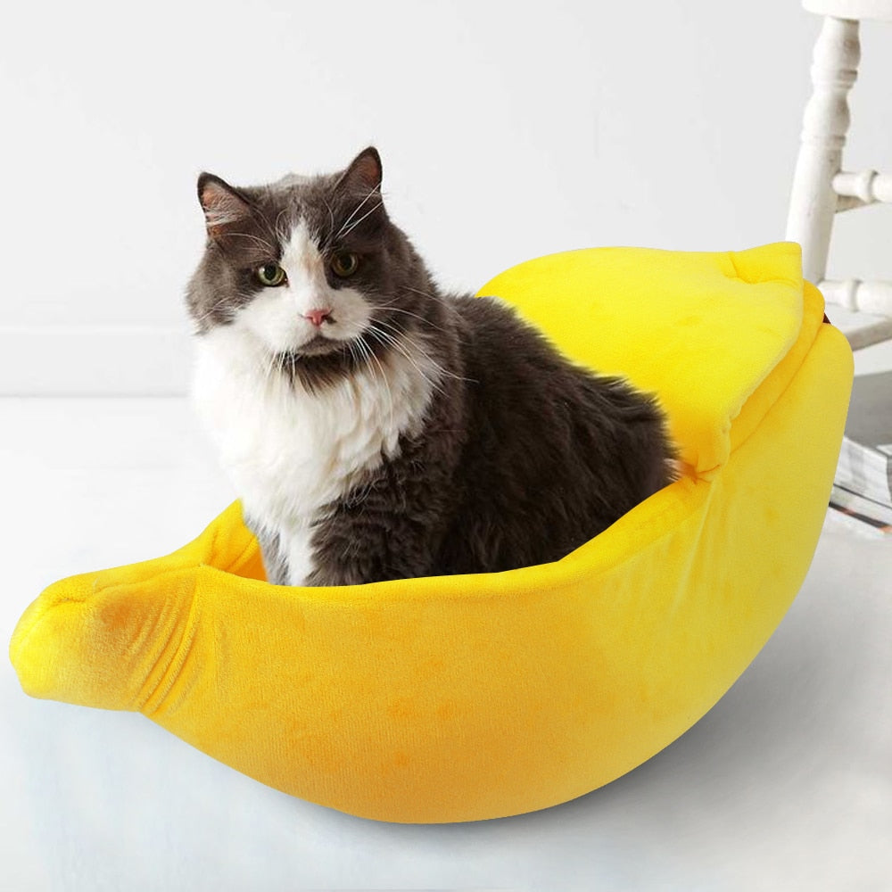 Cozy Banana Cat Bed