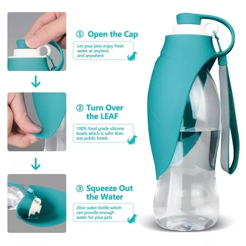 Portable Bottle Outdoor Pet Drinking Dispenser