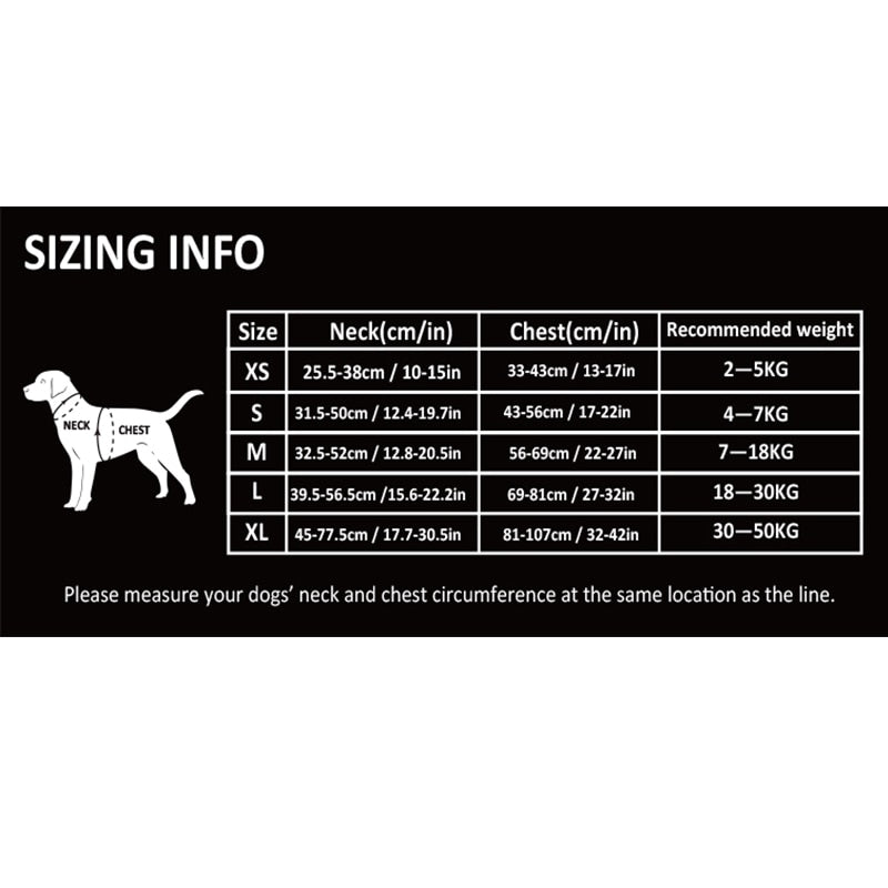 Adjustable Explosion-proof Reflective Dog Harness