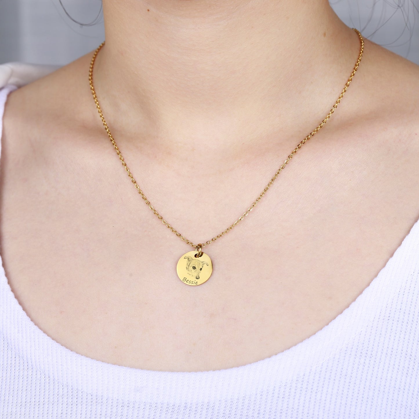 Personalized Pet Portrait Necklace