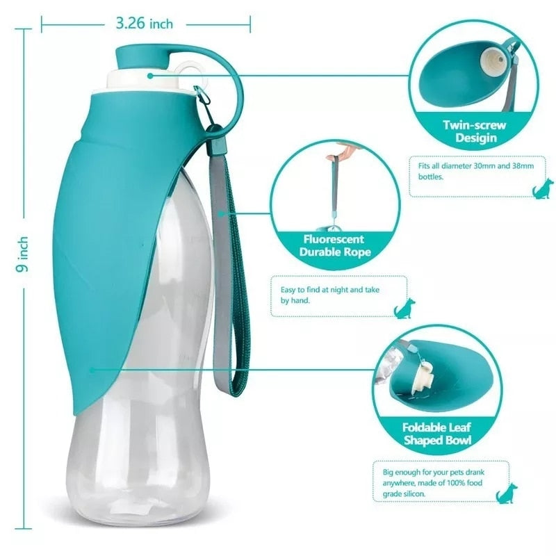 Portable Bottle Outdoor Pet Drinking Dispenser