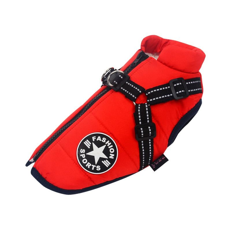 Winter Waterproof jacket With Harness for Dog