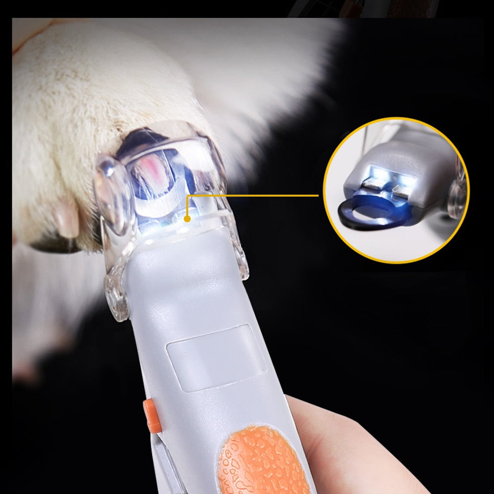 Professional Pet Nail Clipper with LED Light & Amp 5x Magnifier