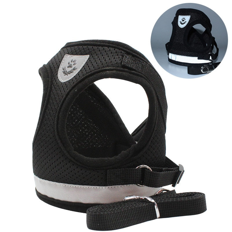 Breathble Reflective Pet Vest and Leash