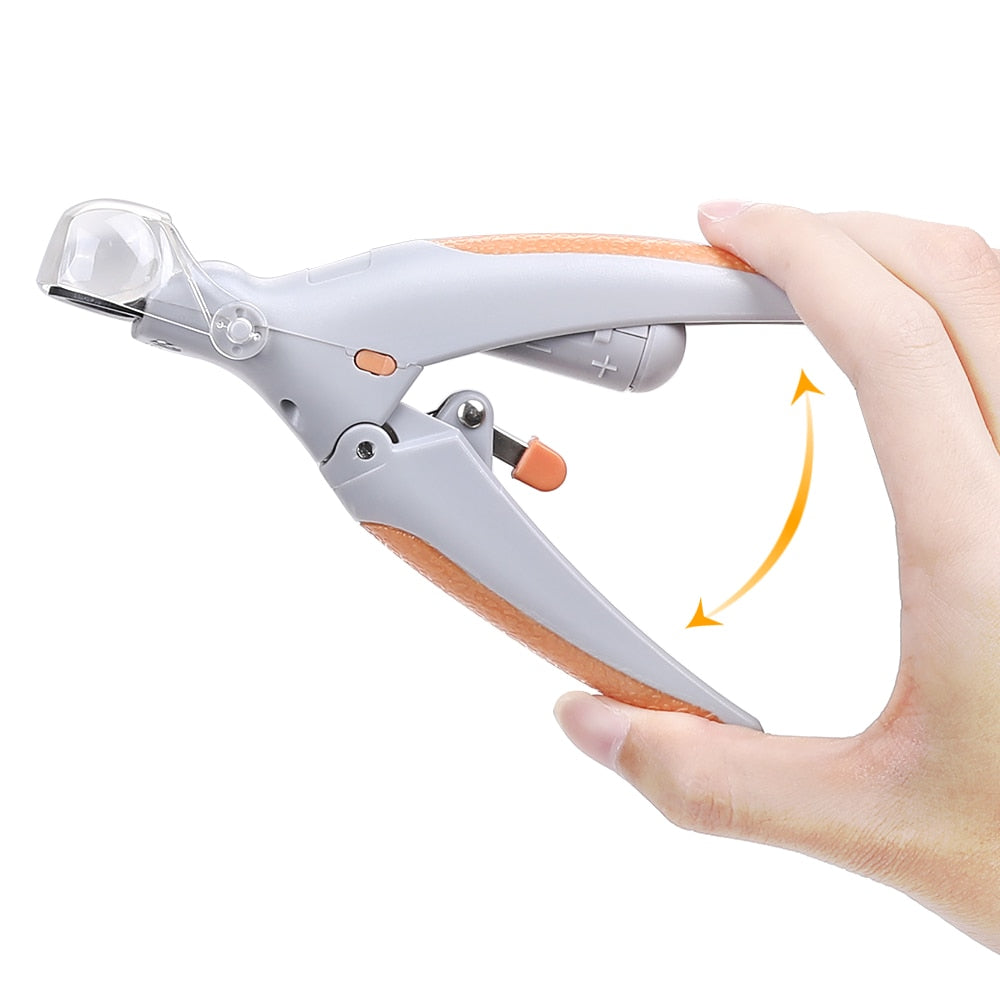 Professional Pet Nail Clipper with LED Light & Amp 5x Magnifier