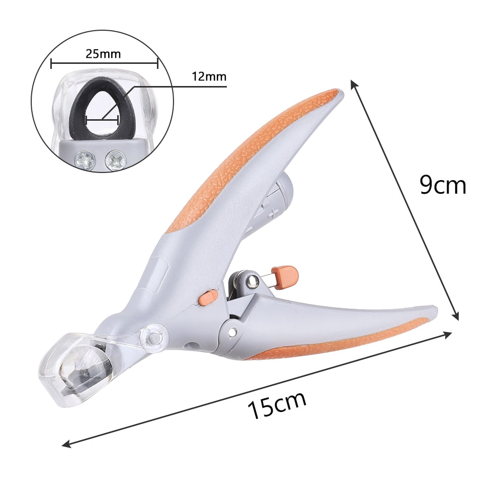 Professional Pet Nail Clipper with LED Light & Amp 5x Magnifier