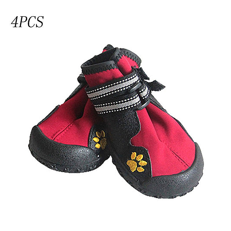 4PCS/set Sport Dog Non-Slip Waterproof Running Sneakers