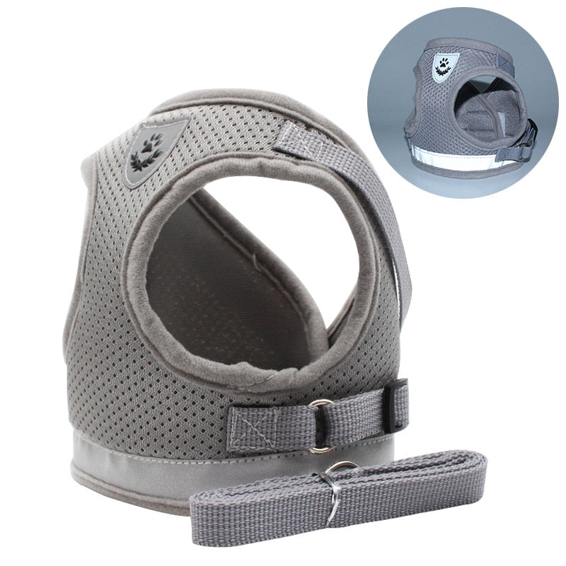 Breathble Reflective Pet Vest and Leash