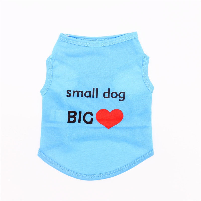 Summer Dog Clothes Pet T-shirt Cute Printed Dog Vest For Small Medium Dogs Accessories Puppy Cat Vest Cotton Apparel Costumes