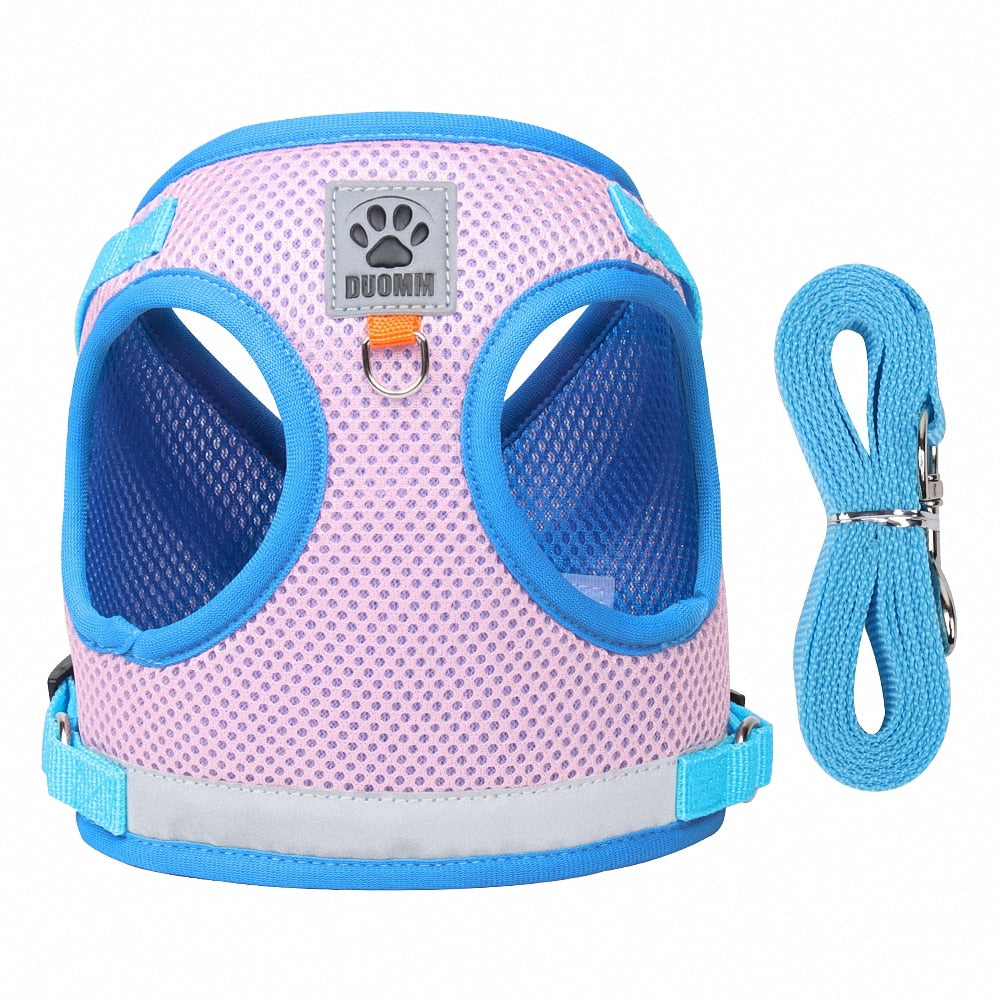 Breathble Reflective Pet Vest and Leash