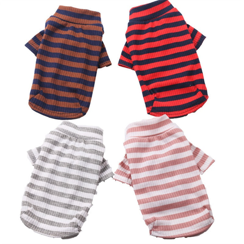 Warm Knitted Classic Striped Pet Hoodies