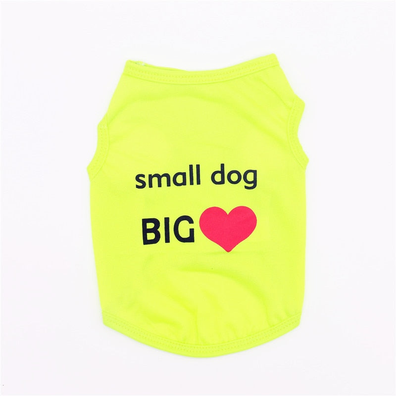 Summer Dog Clothes Pet T-shirt Cute Printed Dog Vest For Small Medium Dogs Accessories Puppy Cat Vest Cotton Apparel Costumes