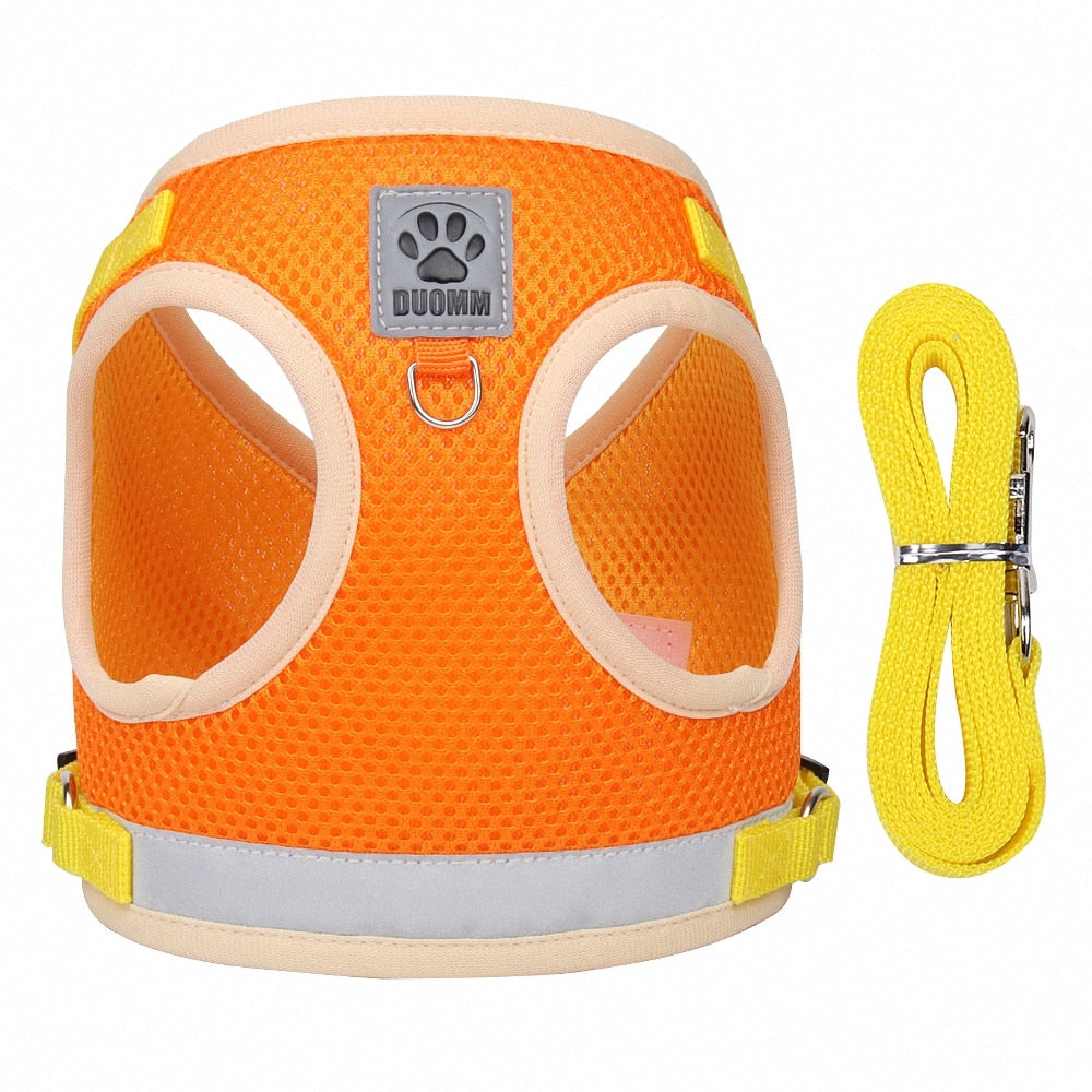 Breathble Reflective Pet Vest and Leash