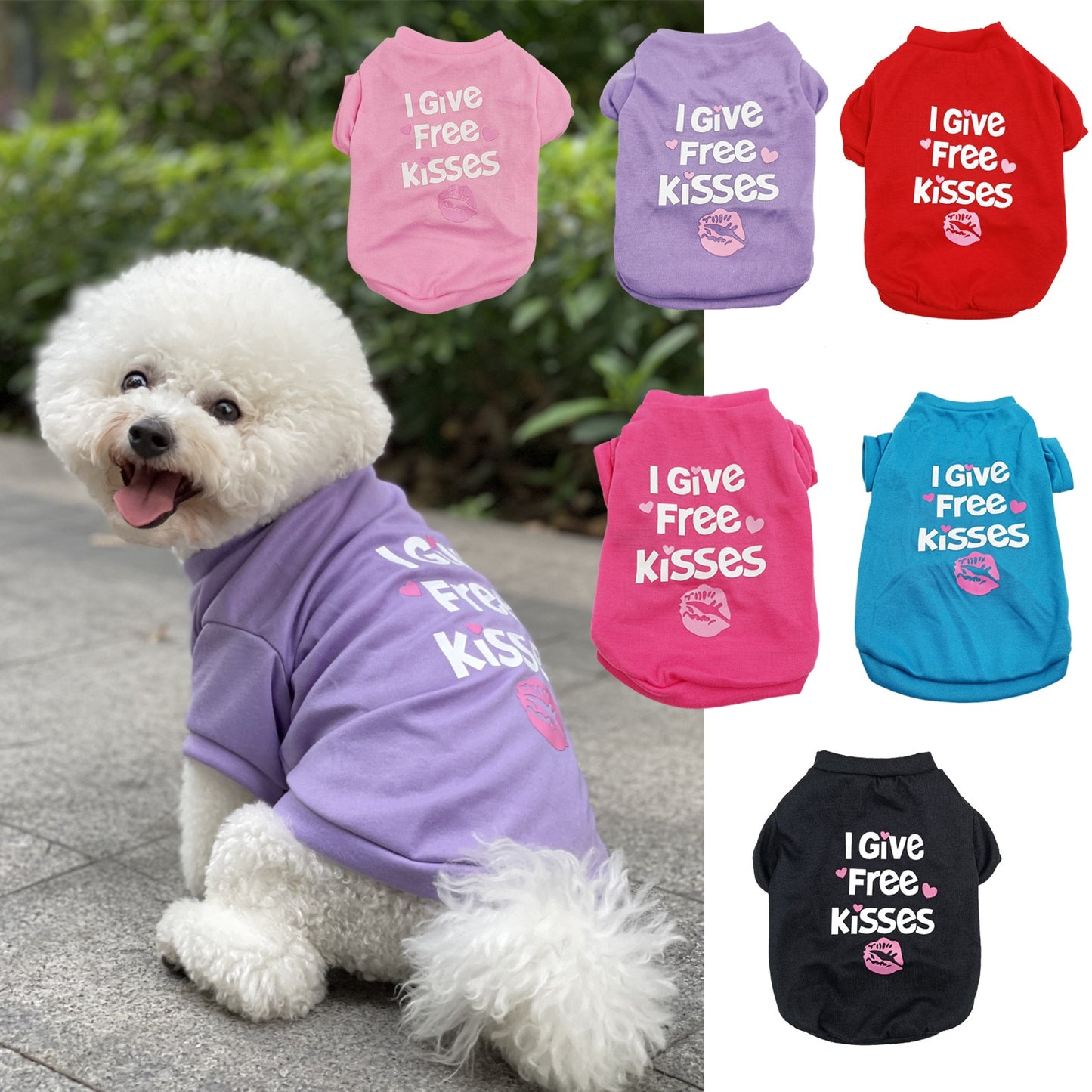 Summer Dog Clothes Pet T-shirt Cute Printed Dog Vest For Small Medium Dogs Accessories Puppy Cat Vest Cotton Apparel Costumes