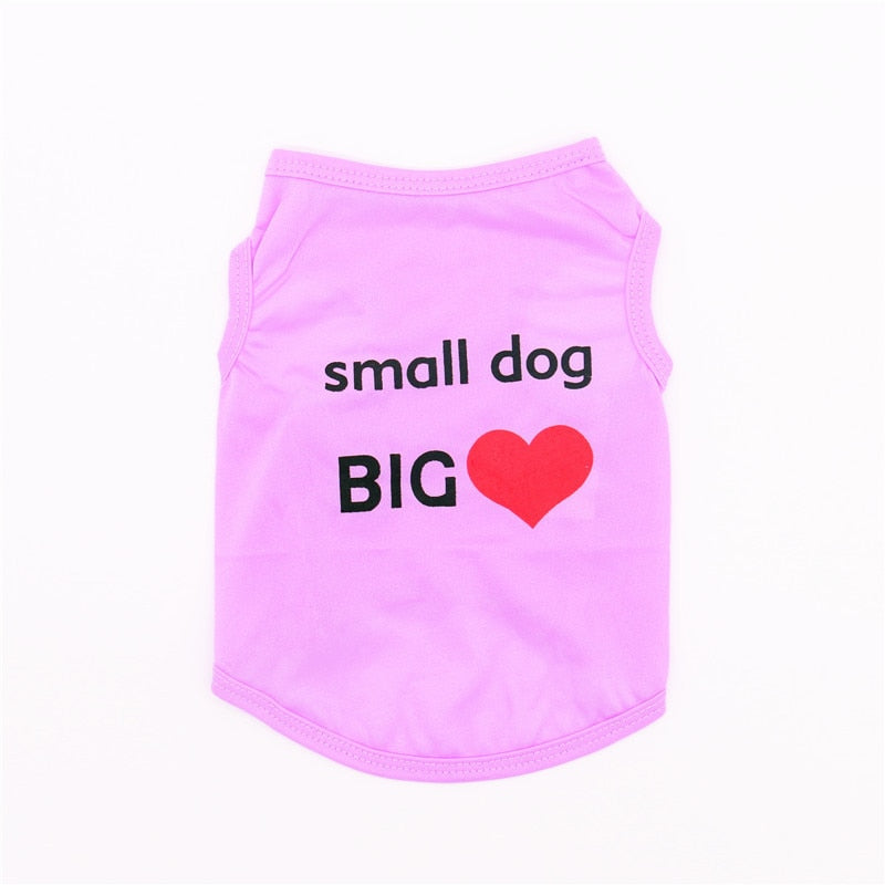 Summer Dog Clothes Pet T-shirt Cute Printed Dog Vest For Small Medium Dogs Accessories Puppy Cat Vest Cotton Apparel Costumes