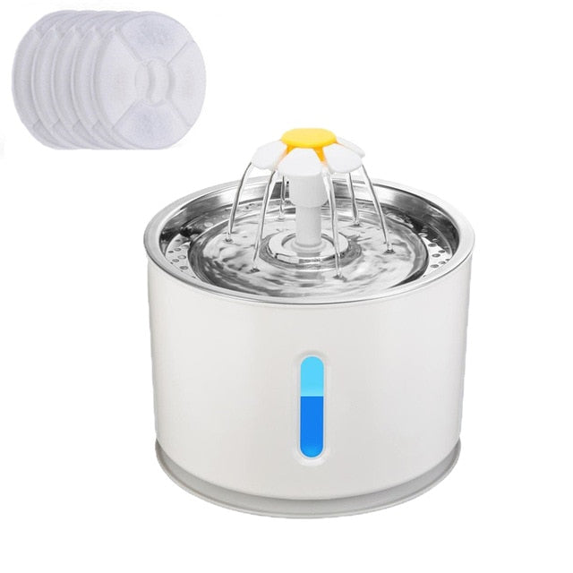 USB, 2.4L Automatic Pet Water Fountain With LED Electric Mute