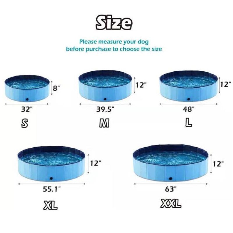 Durable Portable PVC Foldable Pet Swimming Pool with Wooden Bottom