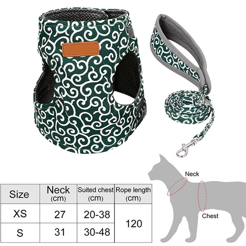 Outdoor Pet Vest Travel Harness Leash Set