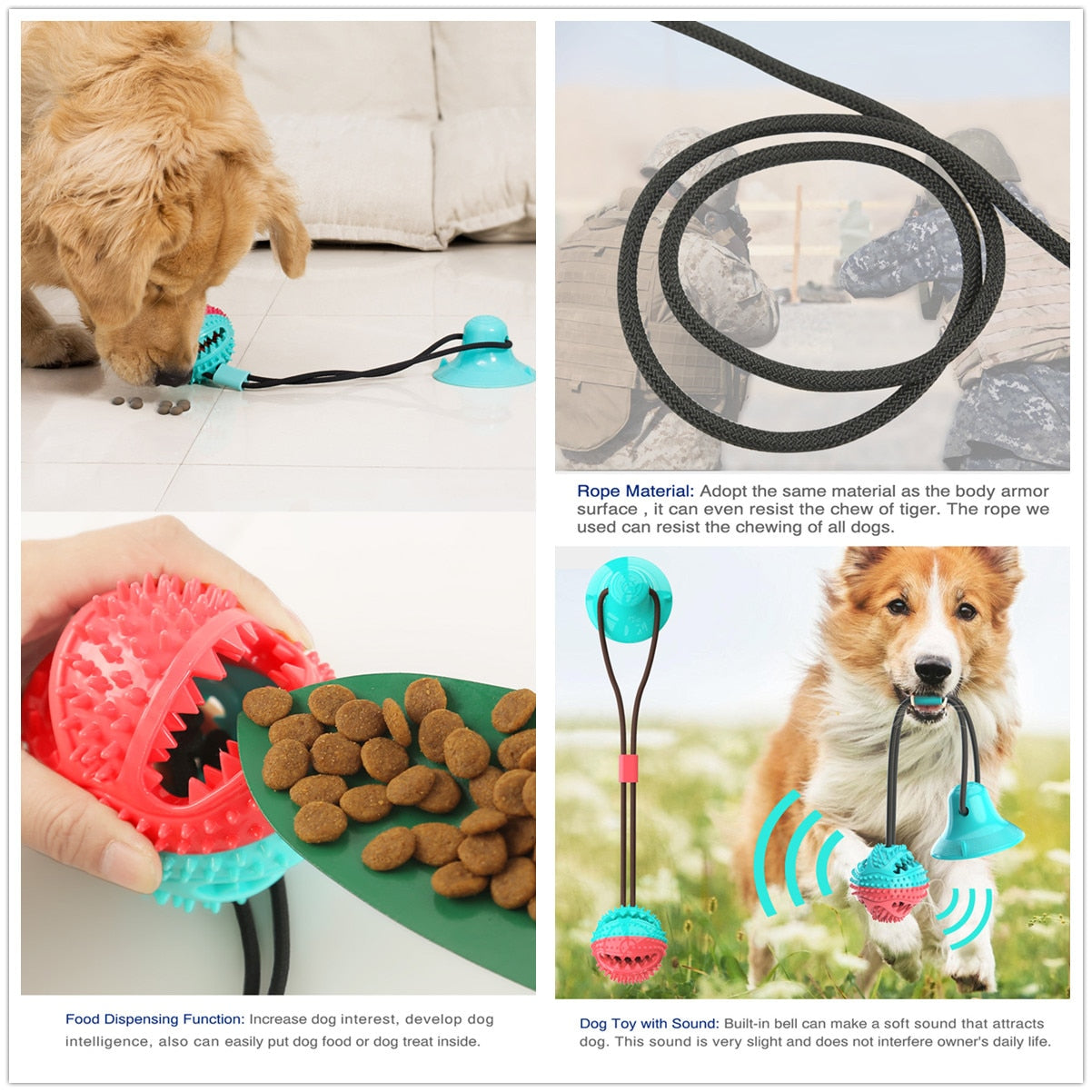 Indestructible Dog Toy Food Dispenser