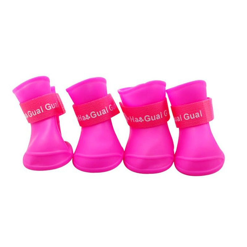 Silicone Dog Rainshoes Waterproof Silicone Anti-skid Boots