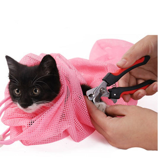 no bite, no scratch Mesh Cat bag restraint Bathing Grooming, Nail Cutting