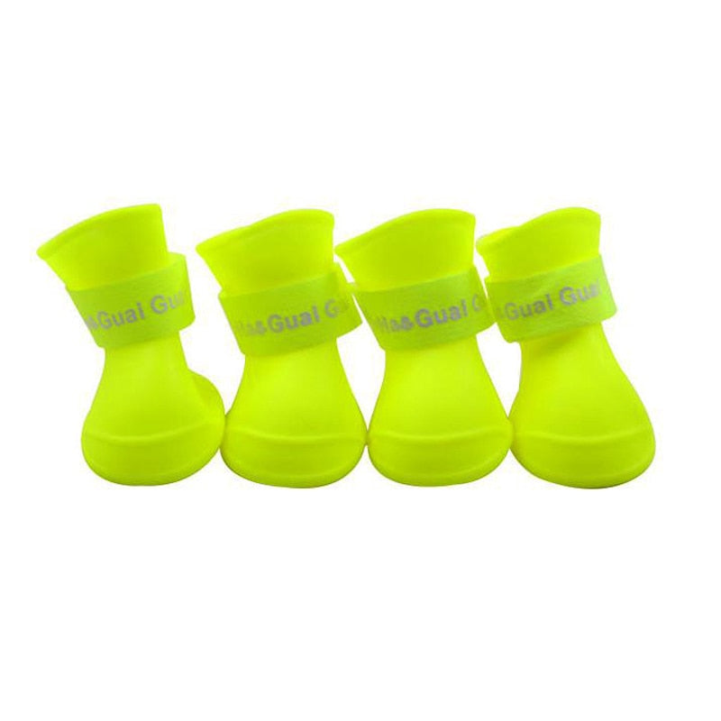 Silicone Dog Rainshoes Waterproof Silicone Anti-skid Boots