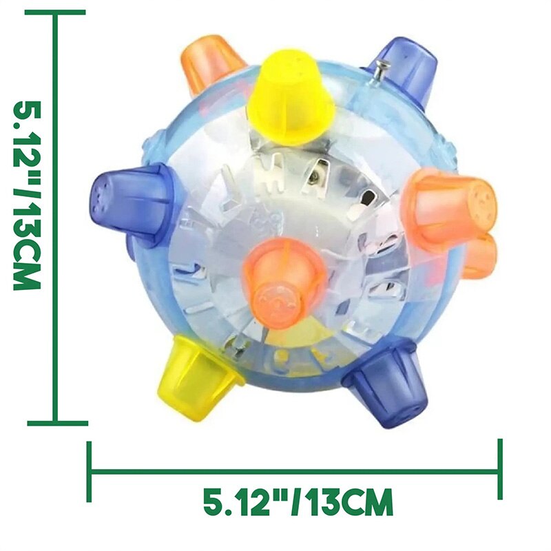 Jumping Activation Ball for Dogs Flashing Ball Light Sounds Jump Automatically