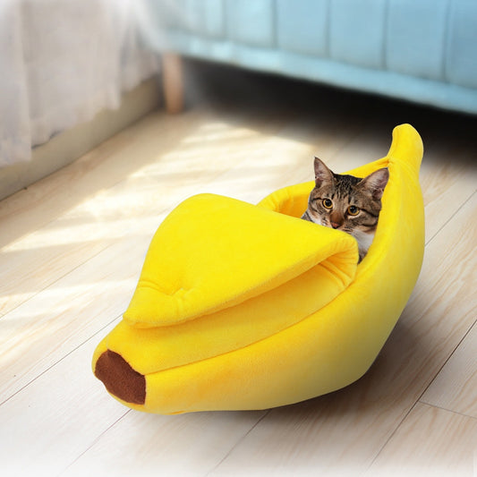 Cozy Banana Cat Bed