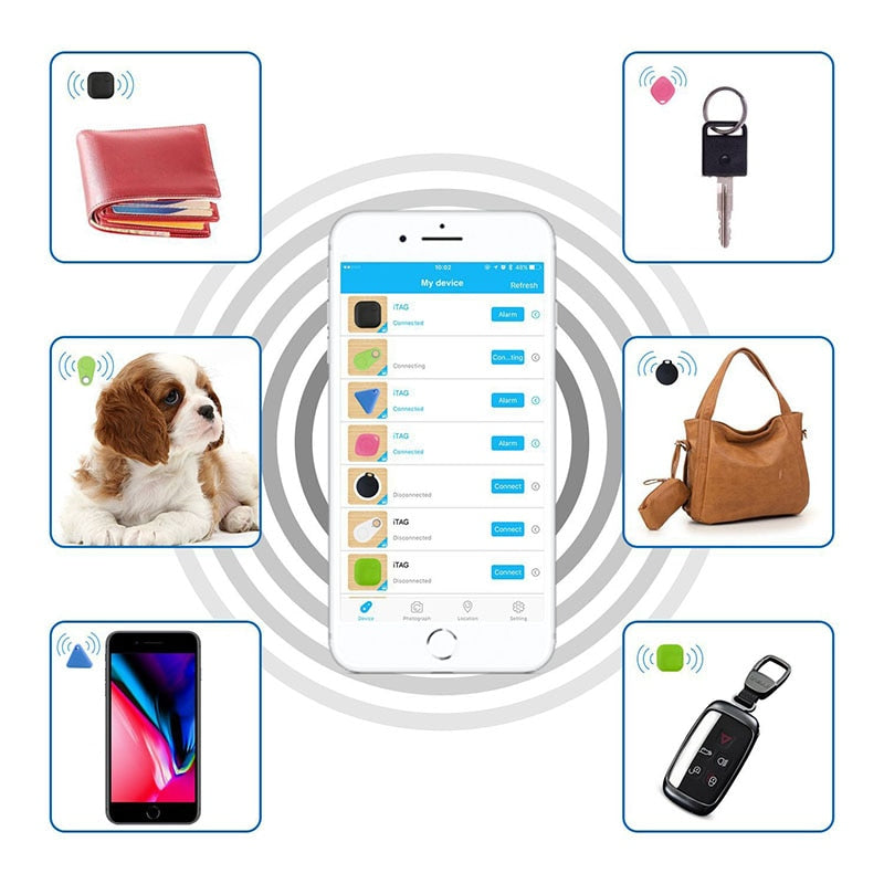 Mini Pet Smart GPS Tracker Anti-Lost Bluetooth Locator Tracer