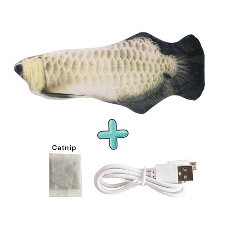 Interactive Fish USB Charging Simulation Cat Toy with Cath Nip