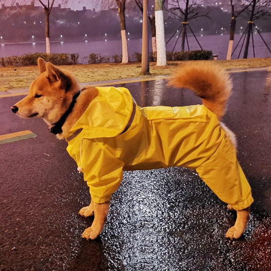 HOOPET  Raincoat Jumpsuit for Big Dogs