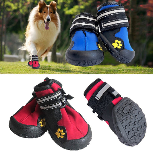 4PCS/set Sport Dog Non-Slip Waterproof Running Sneakers