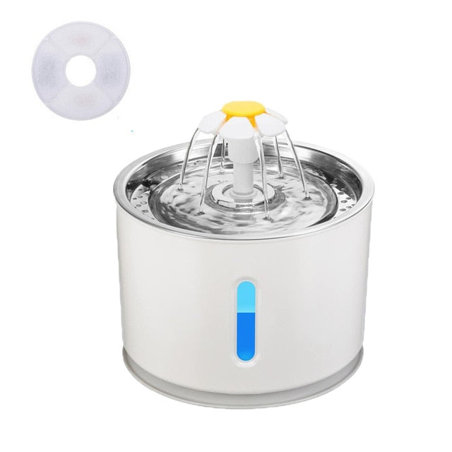 USB, 2.4L Automatic Pet Water Fountain With LED Electric Mute