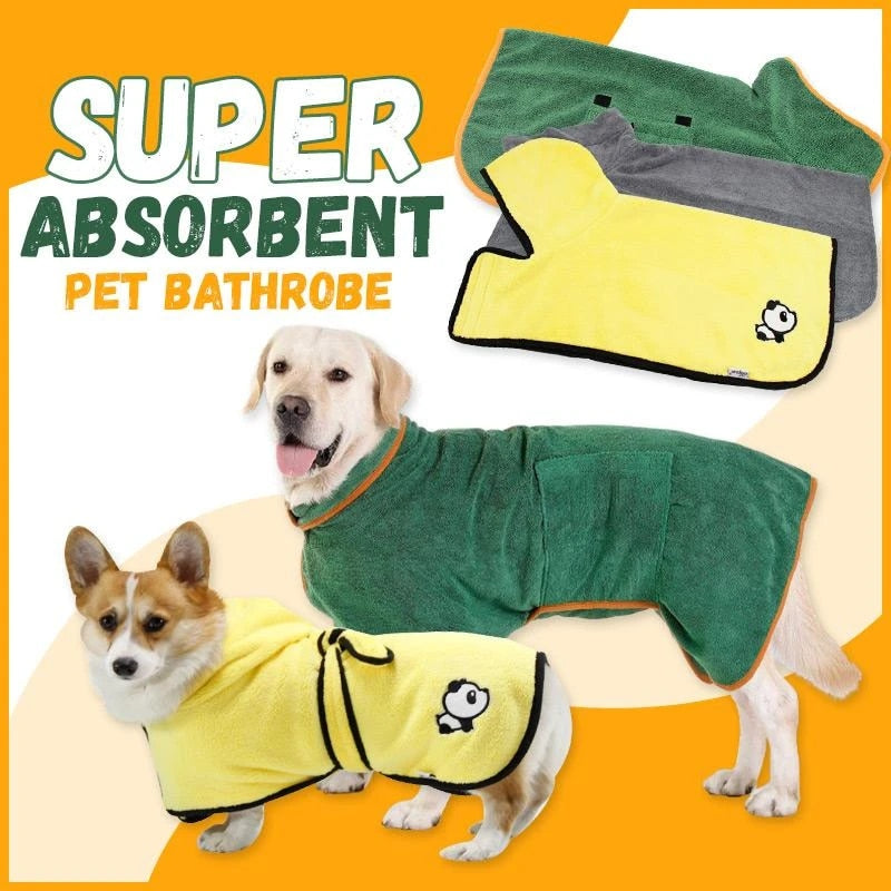 Absorbent Pet Drying Bathrobe