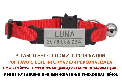 Adjustable Safety Breakaway Personalized Pet Collar