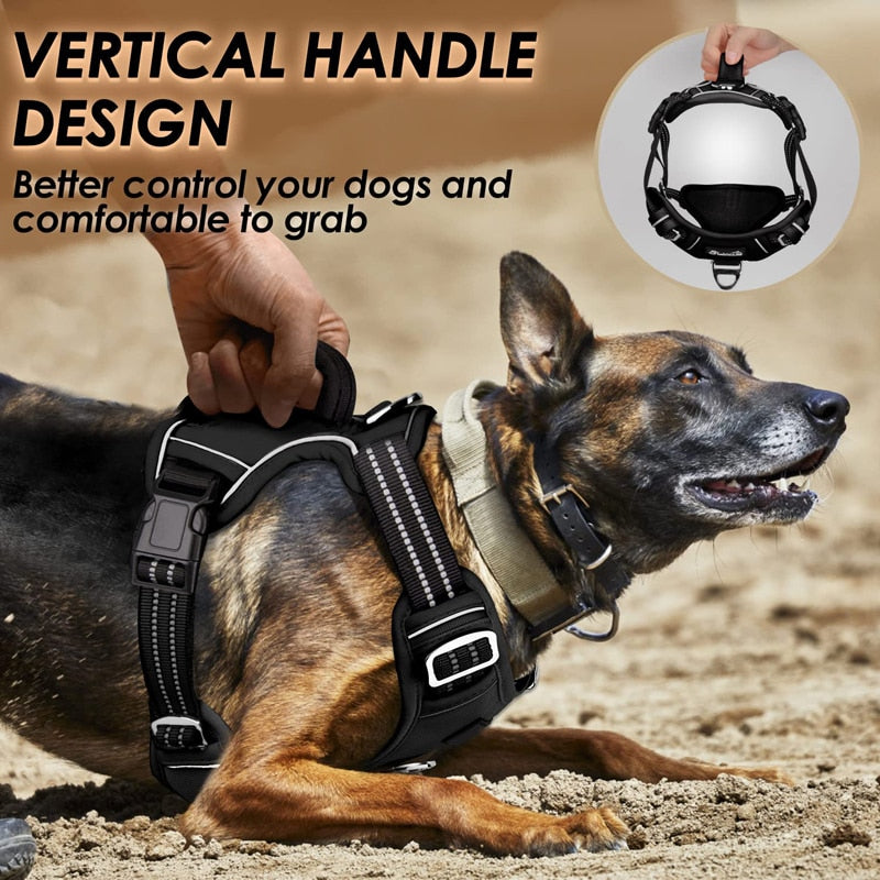 Padded Easy Control Reflective Dog Harness No Pull No Choke