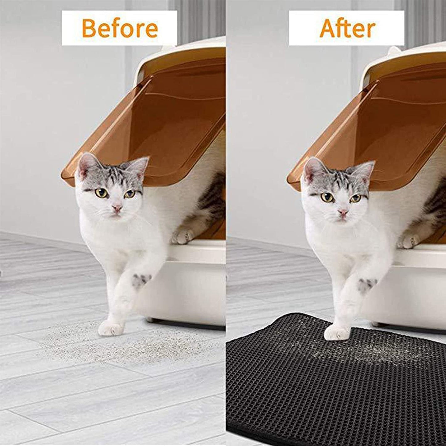 Waterproof Double layer Non-slip Washable Litter/Feeder Cat Mat