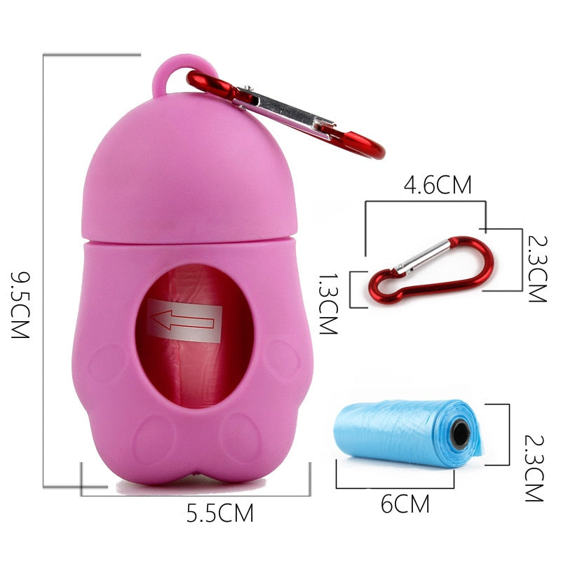 Dog Poop Bag Carrier Dispenser Set