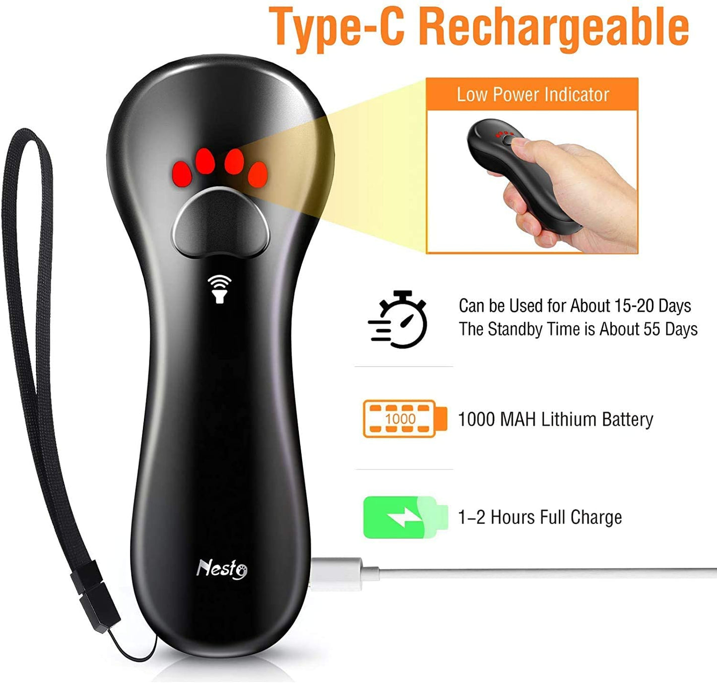 Ultrasonic Rechargeable Anti-Barking Training Device