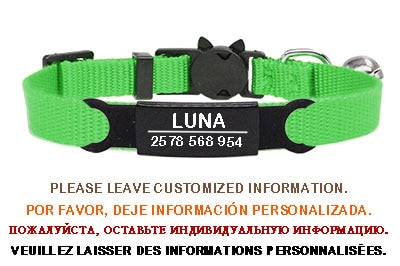 Adjustable Safety Breakaway Personalized Pet Collar