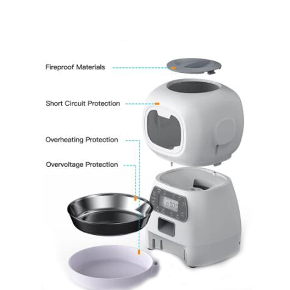 3.5L WIFI Automatic Dog Feeding Dispenser Cat Smart Feeder Stainless Steel Bowl Pet Automatic Food Feeder With Voice Pet Feeder