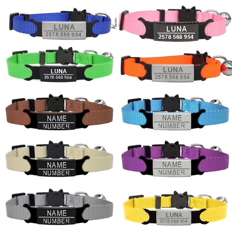 Adjustable Safety Breakaway Personalized Pet Collar