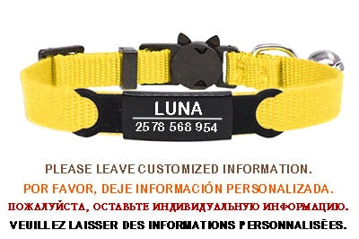 Adjustable Safety Breakaway Personalized Pet Collar