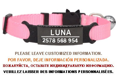 Adjustable Safety Breakaway Personalized Pet Collar