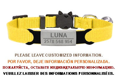 Adjustable Safety Breakaway Personalized Pet Collar