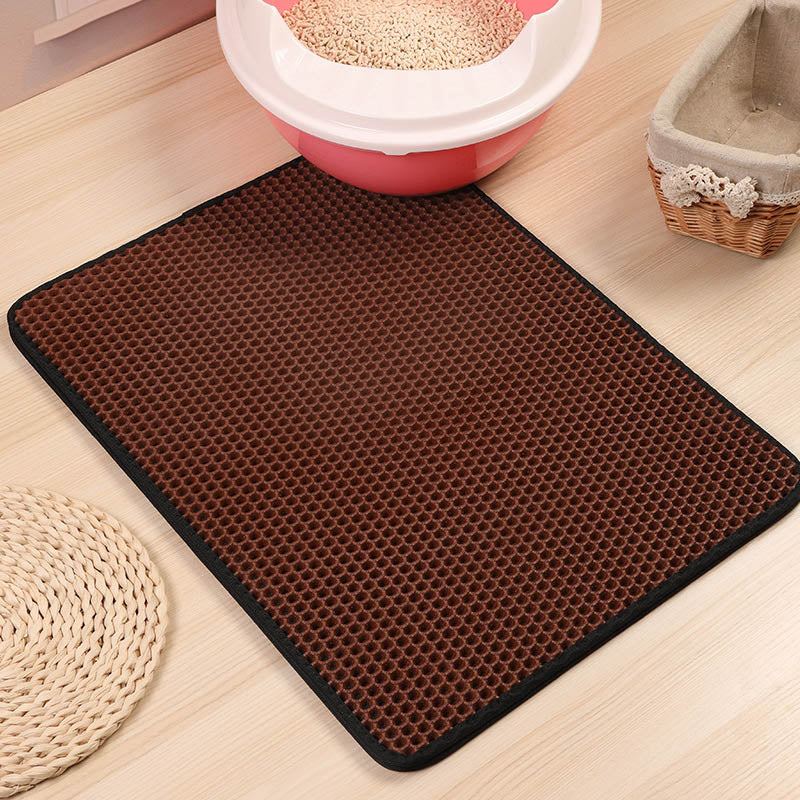 Double layer Non-slip Waterproof Foldable Cat litter Pad