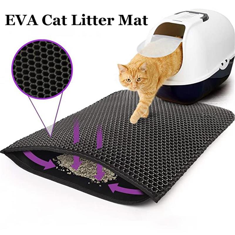 Waterproof Double layer Non-slip Washable Litter/Feeder Cat Mat