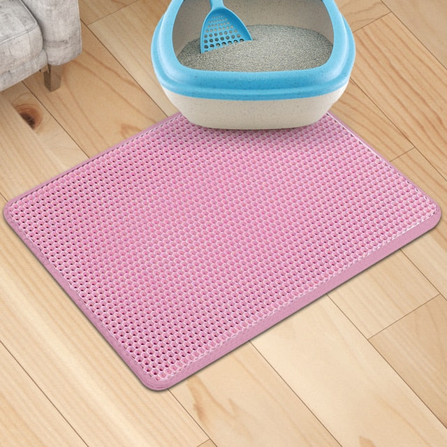 Waterproof Double layer Non-slip Washable Litter/Feeder Cat Mat