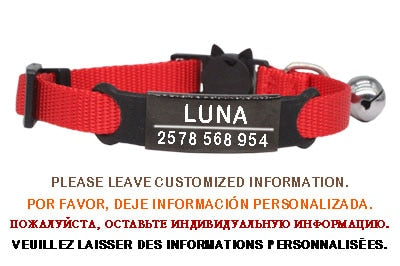 Adjustable Safety Breakaway Personalized Pet Collar